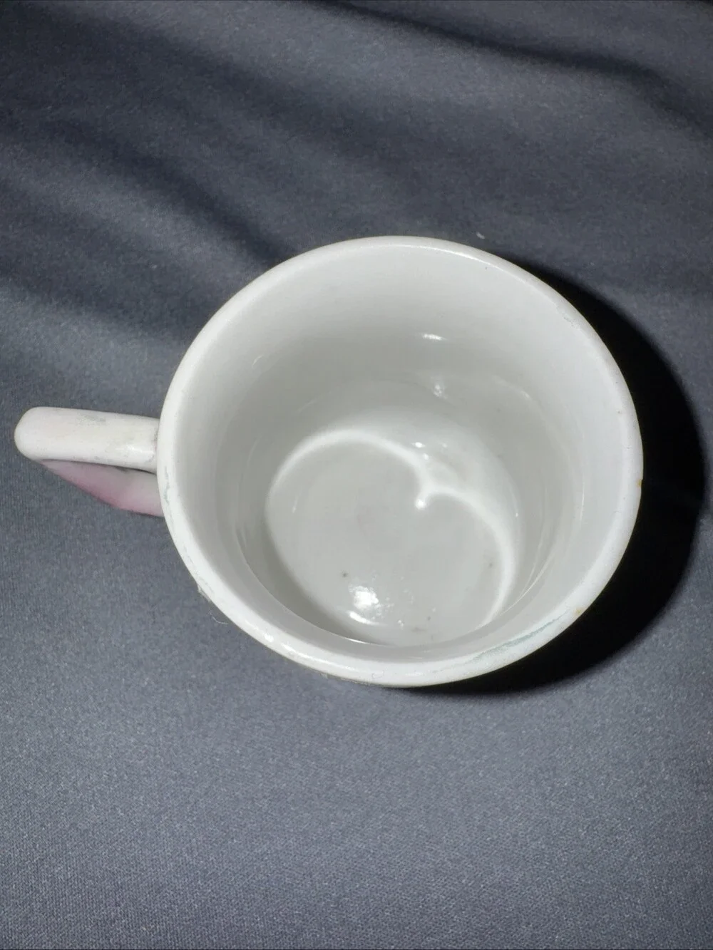 Vintage Occupied Japan Floral Demitasse Teacup Porcelain Square Handle